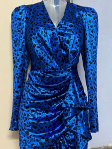 Pintrest Padded Blue Animal Print Dress