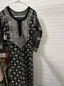 Elegant Black Chikankari Kurti