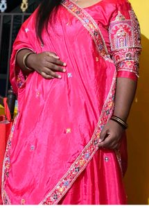 Pink Embroidered Lehenga Choli Set