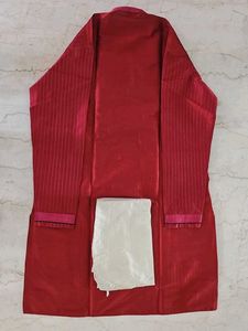 Maroon Striped Kurta Set