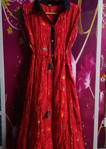 Red Printed Dress