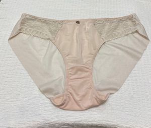 Peach Panties with Lace Trim