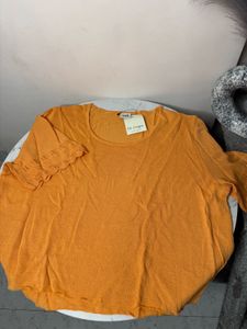 Orange Knit Top
