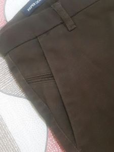 Narrow Fit 32 Size Brown Pant For Mens