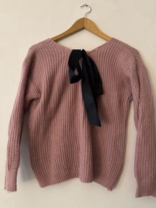Dusty Rose Pocket Sweater