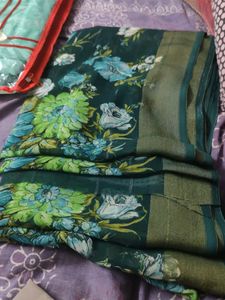 Floral Print Saree with Blouse