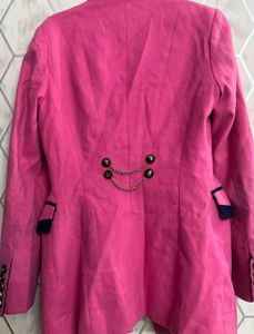 Pink Double-Breasted Blazer