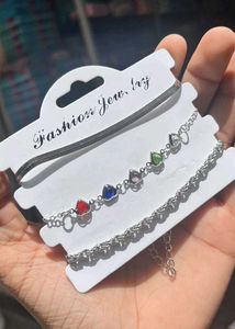 Set Of 3 Heart Layer Bracelet