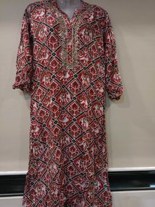 Women's Red Ethnic Kurti♥️