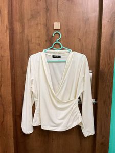 trendy Elegant Wrap Top - Long Sleeve