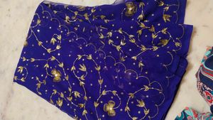 Elegant Purple aari tari work Saree