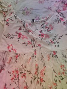 Floral Pink And White Hued Feminine Top