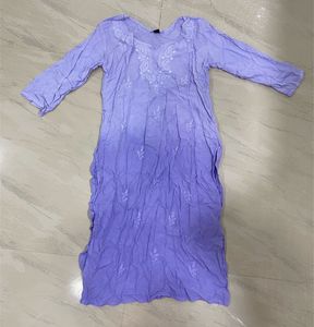 Long Chikankari Kurti