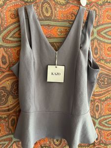 Gray Peplum Tank
