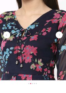 Pretty Pink And Blue Floral Dress