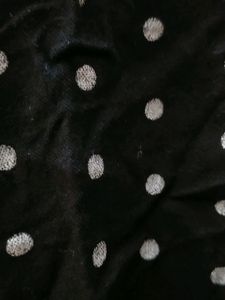 Black Crop Top With Polka Dots