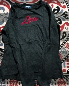 Love Graphic Long Sleeve Top, College Clothes