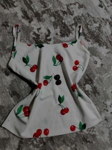 Cute Cherry Print Cami Top