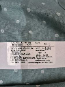 Mint Green Polka Spegitty Top