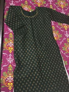 Elegant Green Kurta With Plazzo