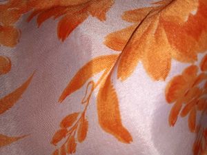 Womens Soft Silk Orange Flowers Printed Saree