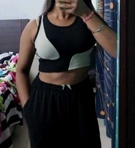 Black and White Crop Top