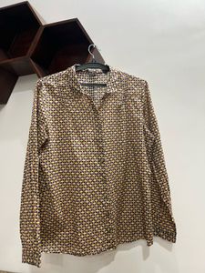 Patterned Button-Down Shirt