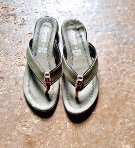 Bata Olive Green Flip-Flops