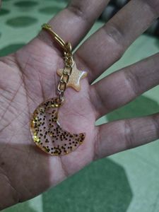 Cute Moon &amp; Star Keychain
