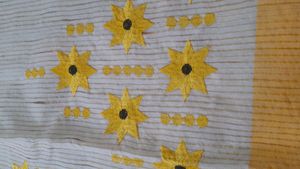 Handloom Saree With Phulkari Stitch Work