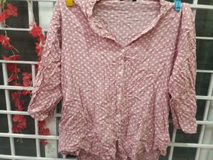 Pink Polka Dot Top