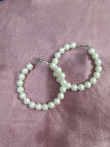 Pearl Hoop Earrings