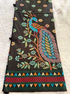 Brand New Black Saree with Attached blouse piece