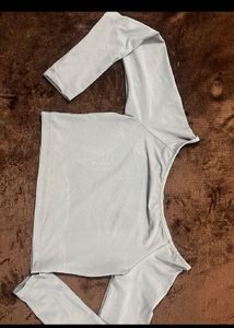 Gray Long Sleeve Top