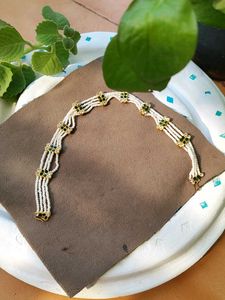 Elegant Pearl &amp; Emerald Choker
