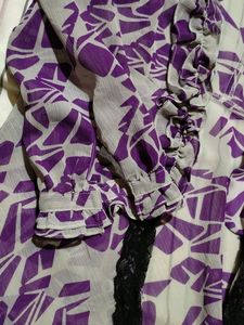 Printed Open See Through Top