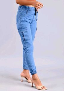 Light Wash Denim Joggers