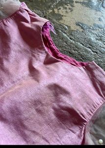 Girls' Festive Pink Dress &amp; Pants