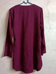 Women&#39;s Fashion Long Top Tunic Maroon