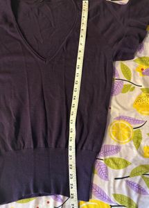 Beautiful Ruffle Sleeve Woolen Imported Top