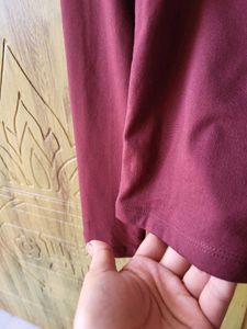 H&amp;M Square Neck Burgundy Top/Size-S