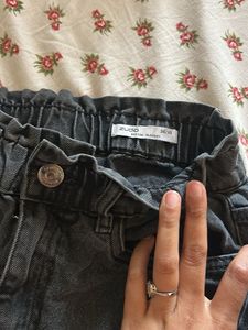 Stylish Gray Wide Leg Jeans