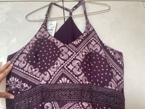 Straps Burgundy Maxi dress