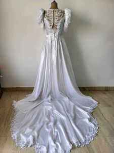 Vintage Satin Wedding Gown