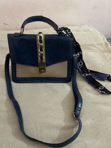 Two-Tone Purse with Scarf