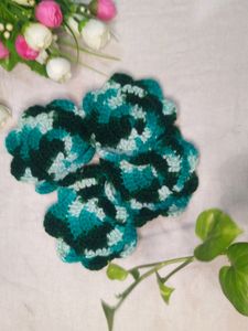 Shaded Green 💚 Crochet Coaster