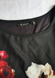 Branded Black Floral Top