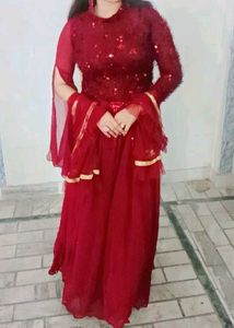 Beautiful Skirt With Designer Kurti & Duptta
