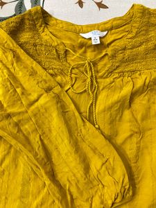 Yellow Short Kurta