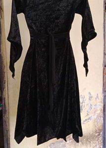 Elegant Black Velvet  Dress
